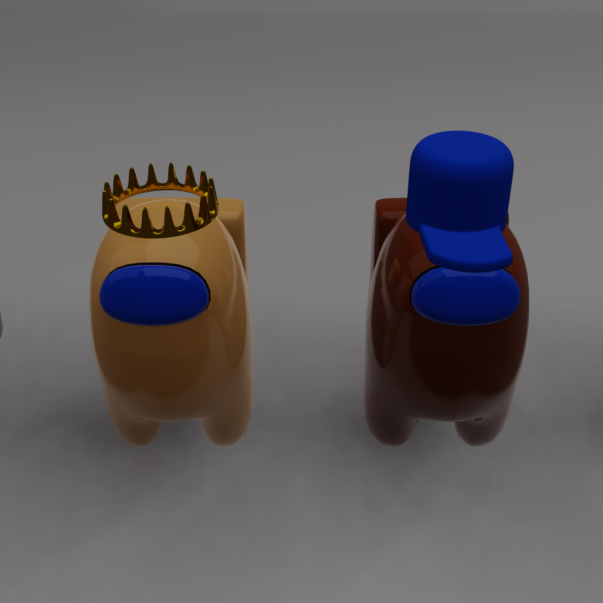 3D Among Us characters (rigged)(All colors and some hats!!) preview image 6